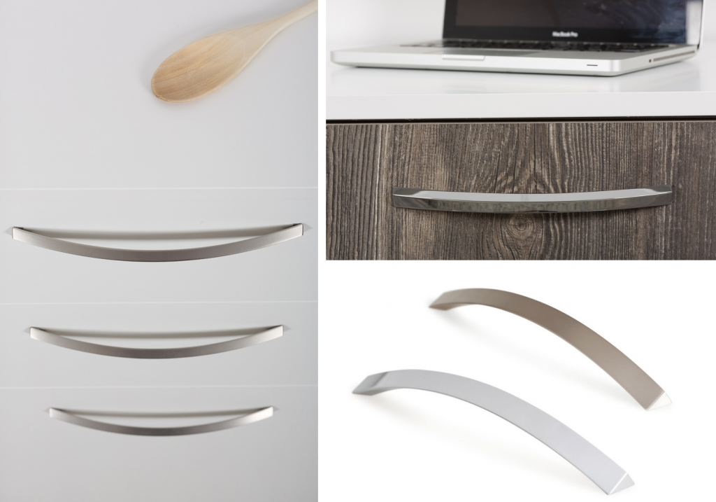 Tirador de cocina reversible y de diseño. Design reversible handle for kitchens.
