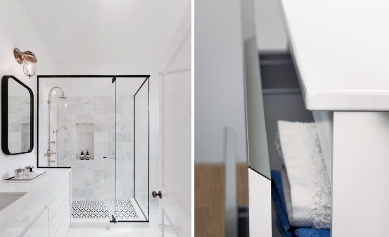Tirador Steep integrado para muebles de baño. Integrated handle for bathroom furniture.