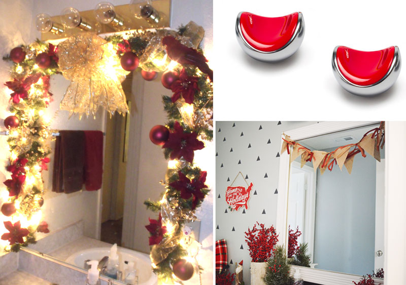 Decración baño navidad pomos tiradores Viefe. Decoration bathroom Christmas Viefe knobs and handles.