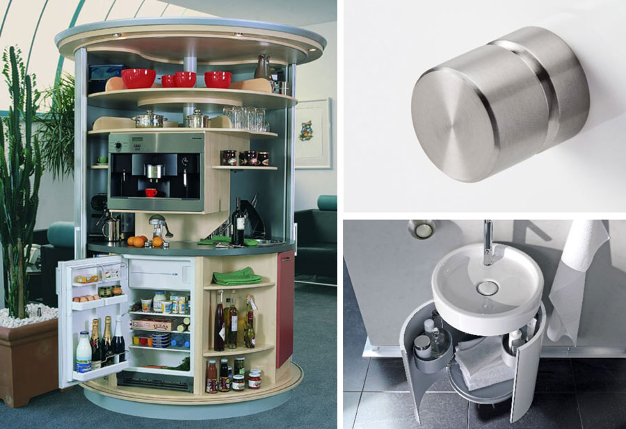 Circular handles for kitchens and bathrooms decoration. Tiradores redondos para decoración de cocinas y baños