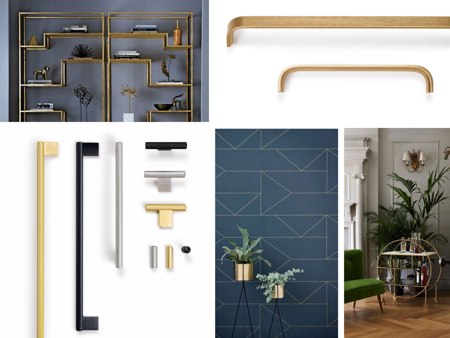 Knobs and handles with ArtDeco kitchens, bedrooms and bathrooms. Pomos y tiradores en cocinas, habitaciones y baños Art Deco. Viefe